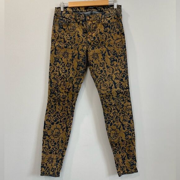 J Brand Gold Brocade Skinny Jean - Picture 4 of 12